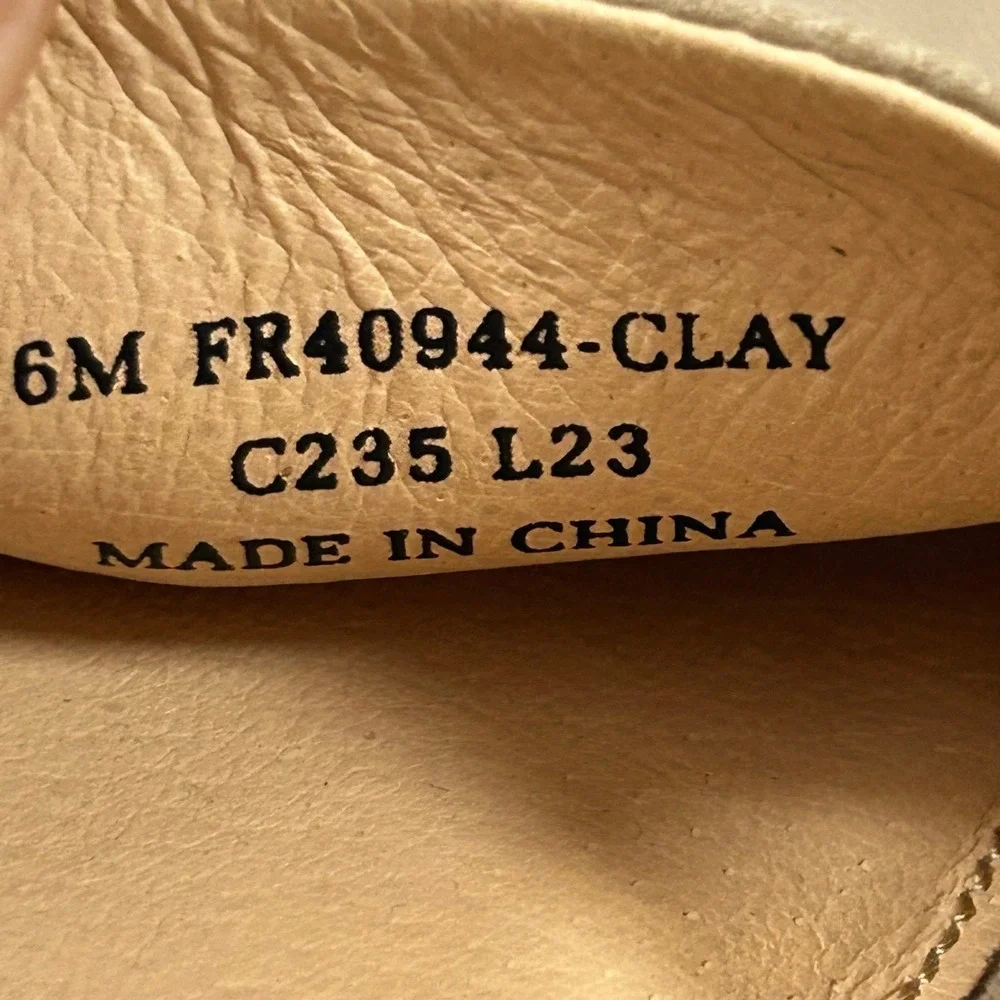 Frye Sandals Platform Wedge Womens 6M Clay Beige Leather Joy‎ Ankle Strap